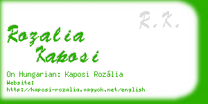 rozalia kaposi business card